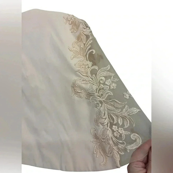 NWT Champagne (more of a nude or peach color) Christina Wu Wedding Gown - Picture 4 of 9